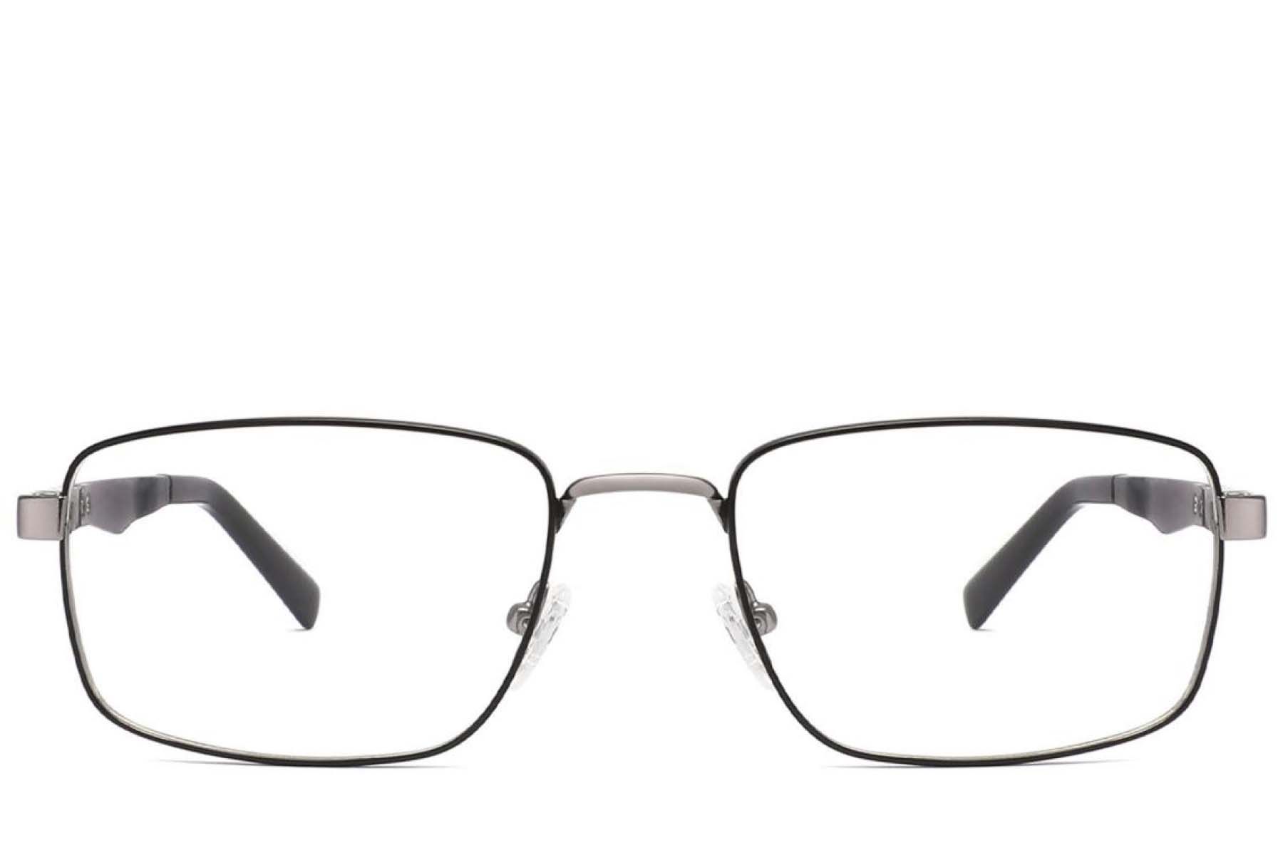 Occhiali rettangolari in metallo nero #BS2425-2034