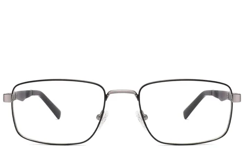Lunettes rectangulaires en métal noir #BS2425-2034