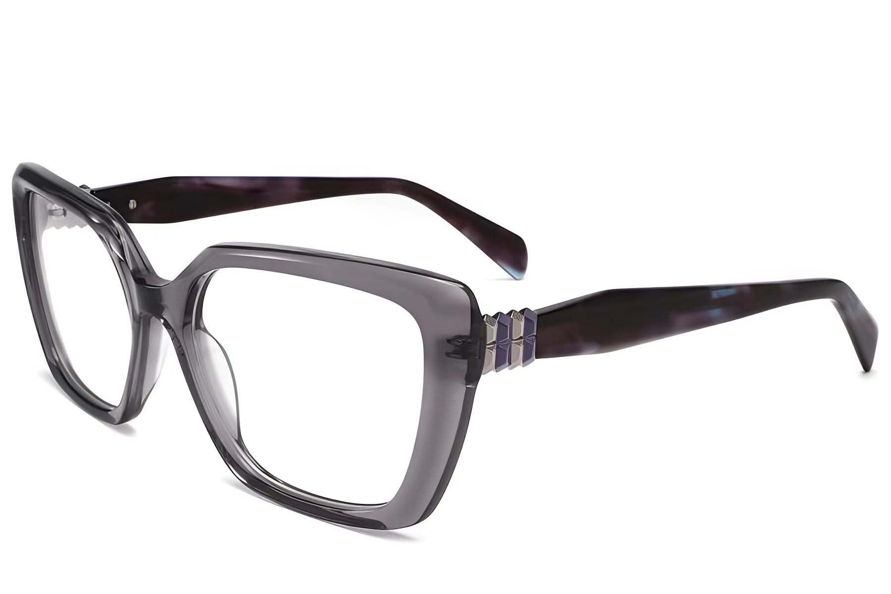 Occhiali in acetato grigio farfalla #BS2425-2041