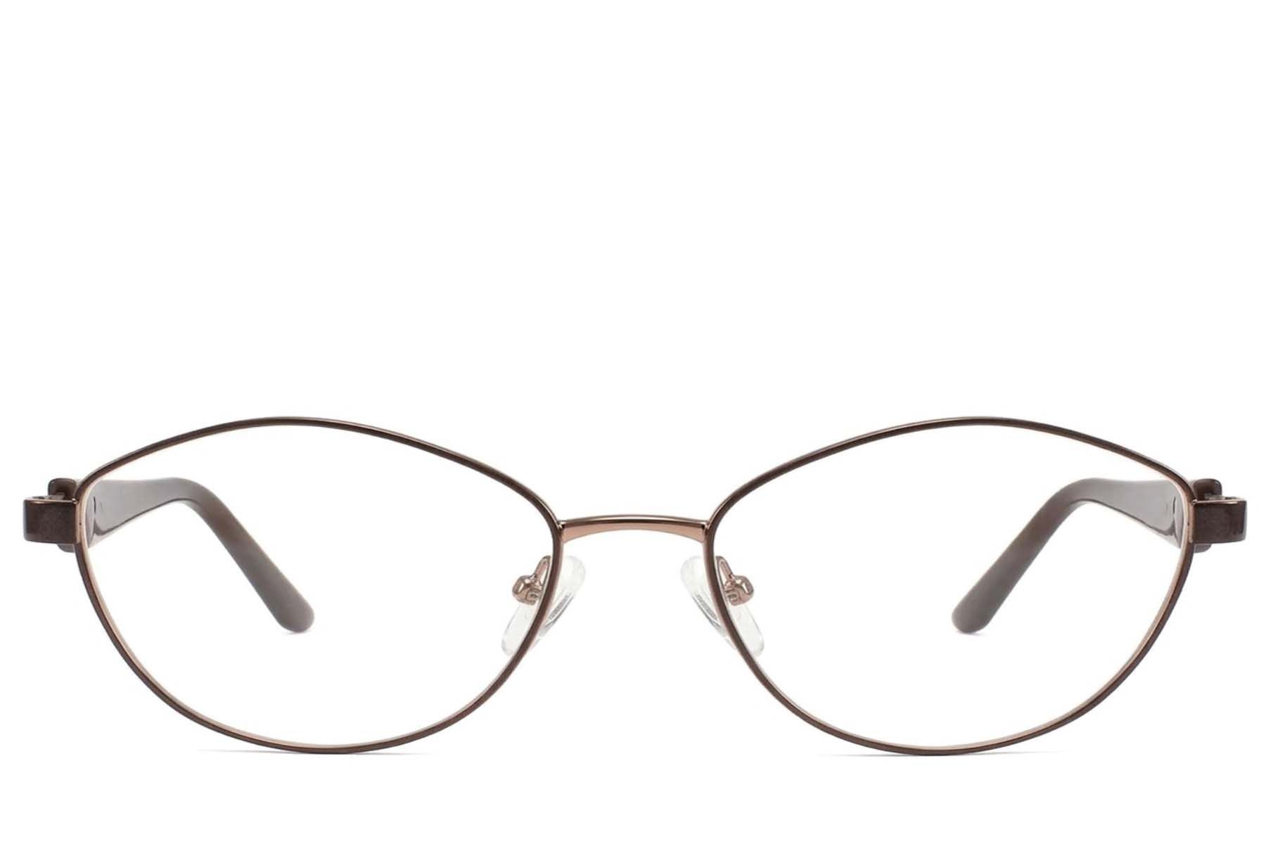 Gafas de metal marrón con forma de mariposa #BS2425-2044