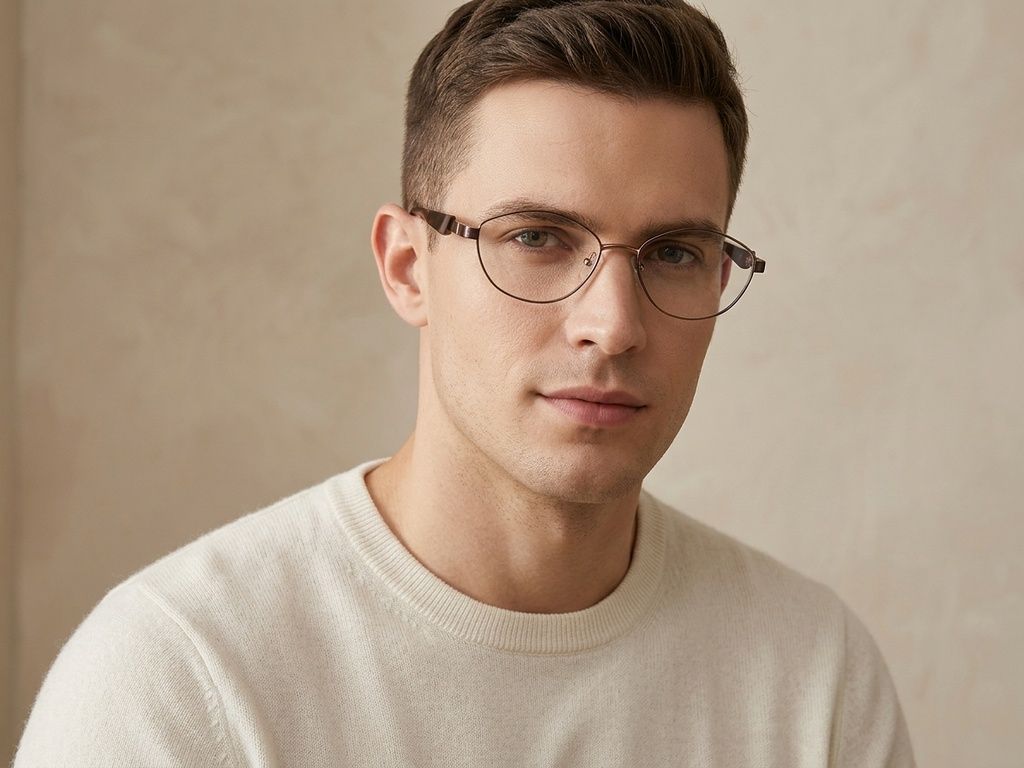 Gafas de metal marrón con forma de mariposa #BS2425-2044