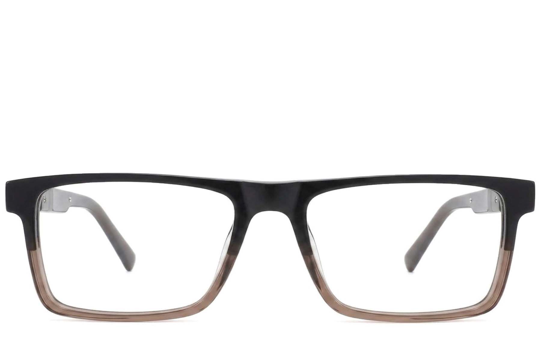 Rectangular Brown Acetate Glasses #BS2425-2049