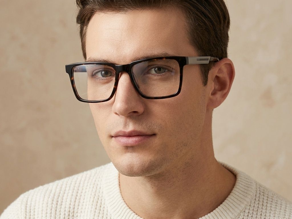 Gafas rectangulares de acetato con efecto carey #BS2425-2054