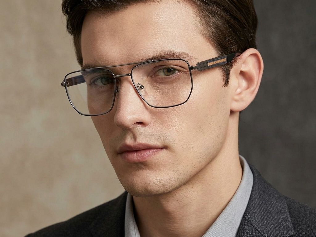 Lunettes aviateur en métal bleu #BS2425-2055