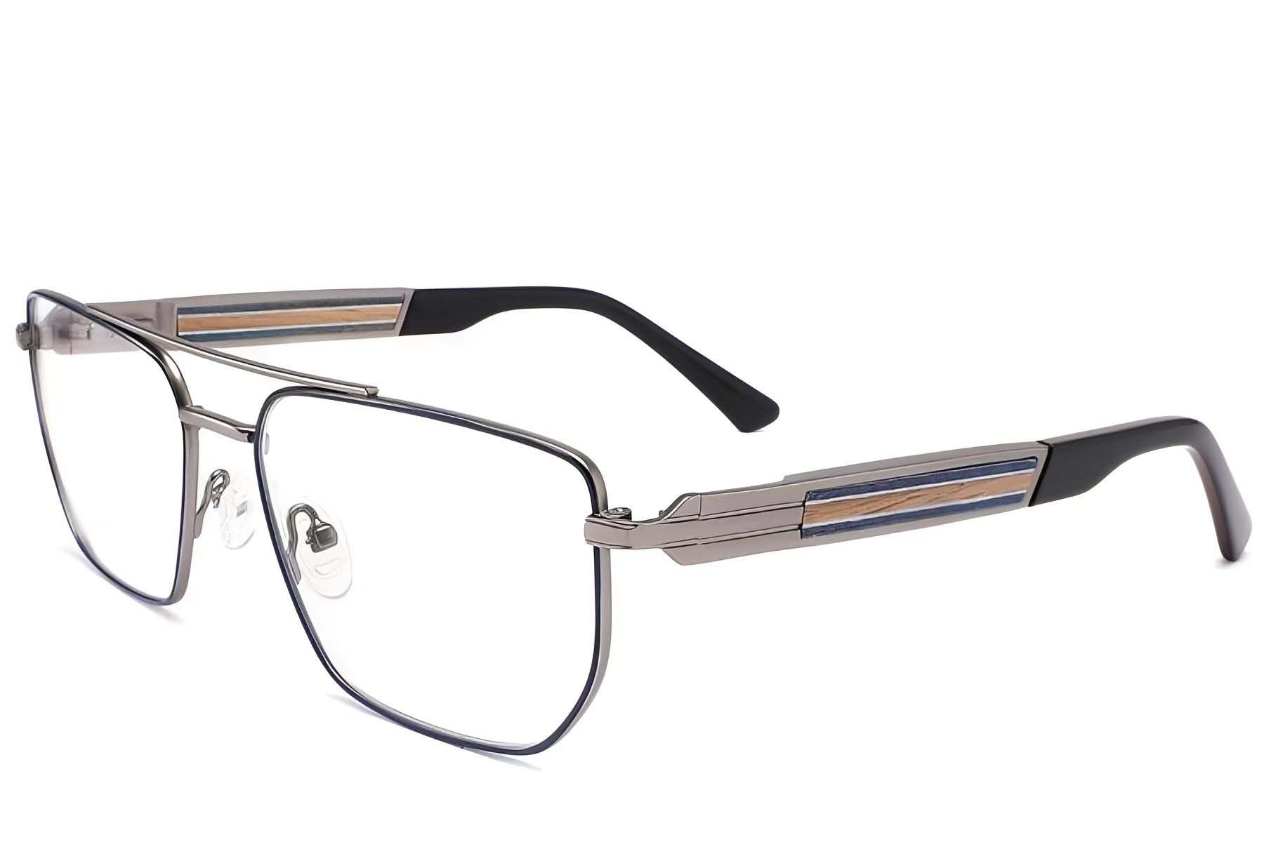 Occhiali da aviatore in metallo blu #BS2425-2055