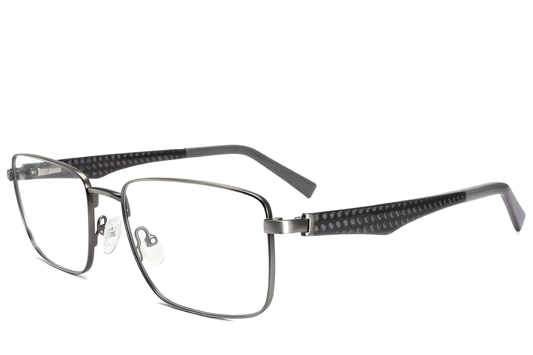 Occhiali rettangolari in metallo grigio #BS2425-2059