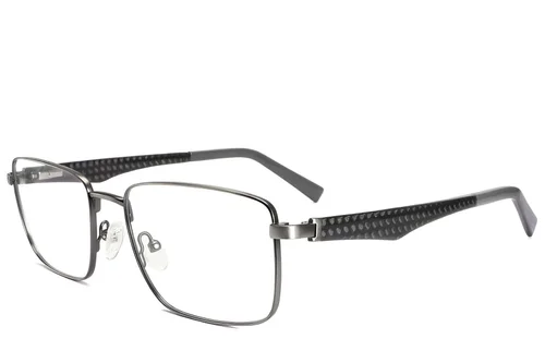 Lunettes rectangulaires en métal gris #BS2425-2059