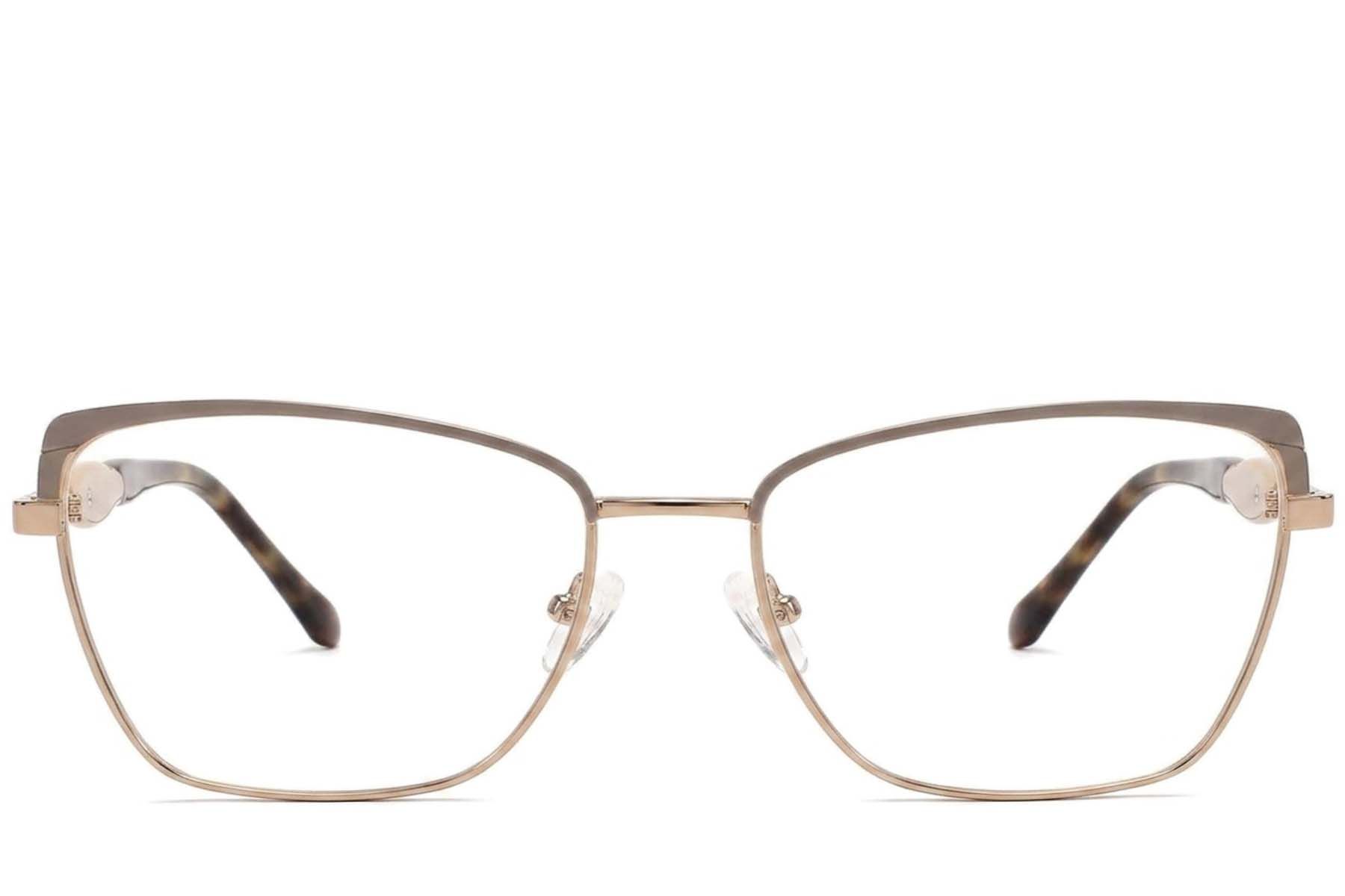 Vlinder Bruine Metalen Bril #BS2425-2061