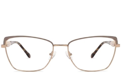 Lunettes papillon en métal marron #BS2425-2061