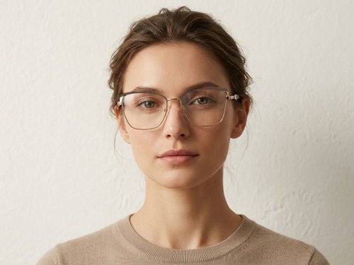 Lunettes papillon en métal marron #BS2425-2061