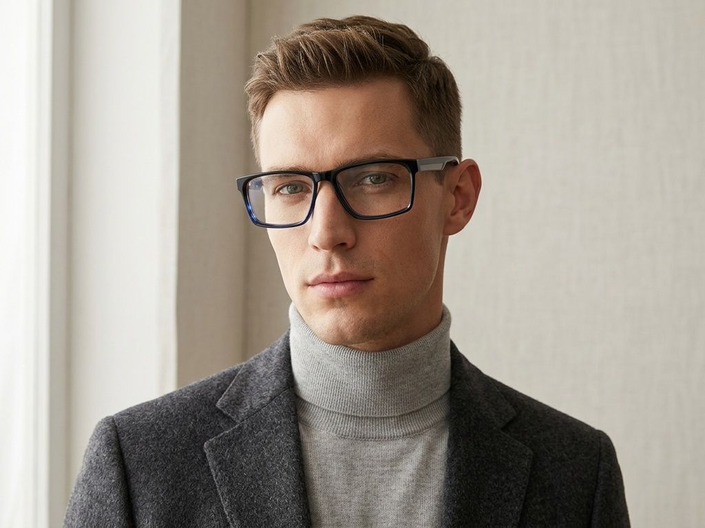 Bicchieri rettangolari in acetato blu #BS2425-2063