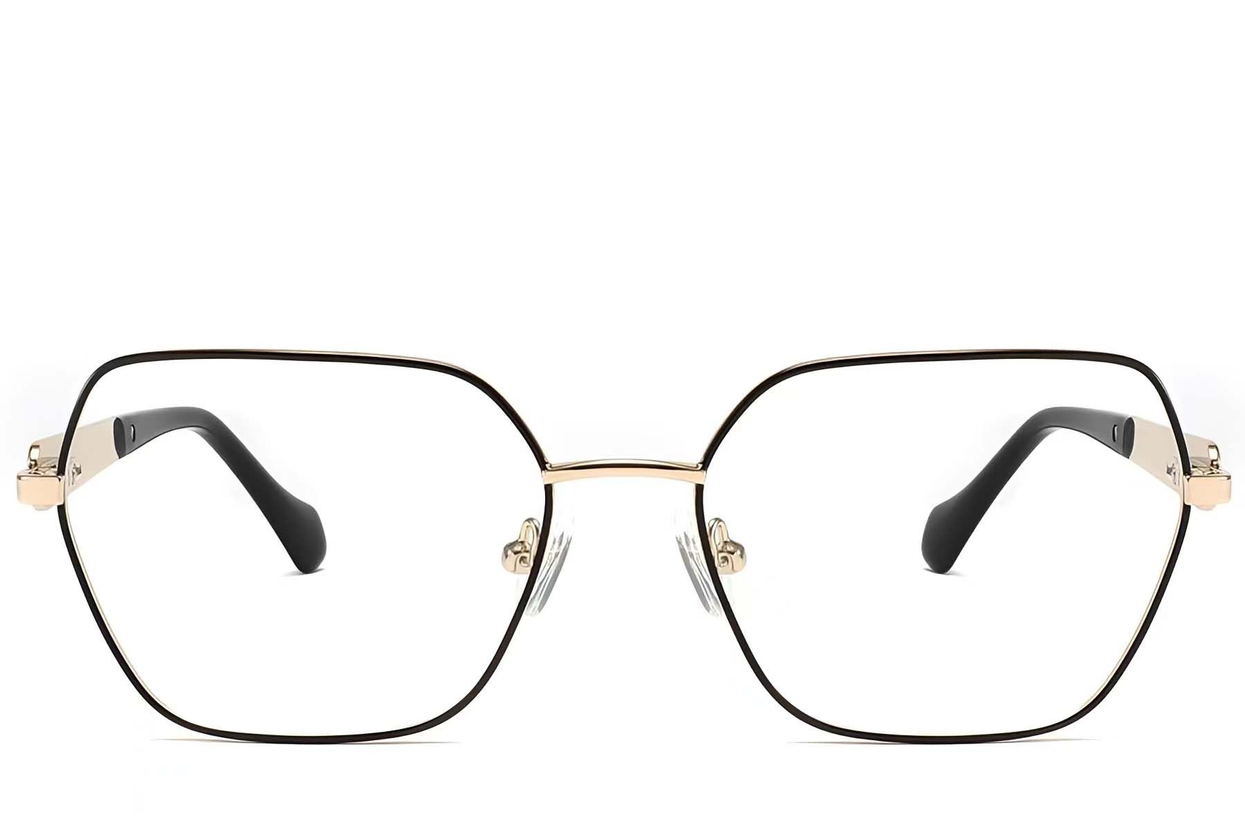 Occhiali geometrici in metallo nero #BS2425-2065