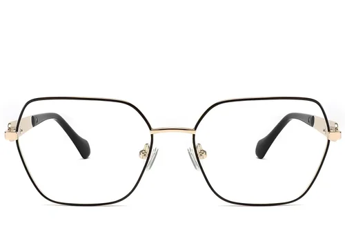 Lunettes géométriques en métal noir #BS2425-2065