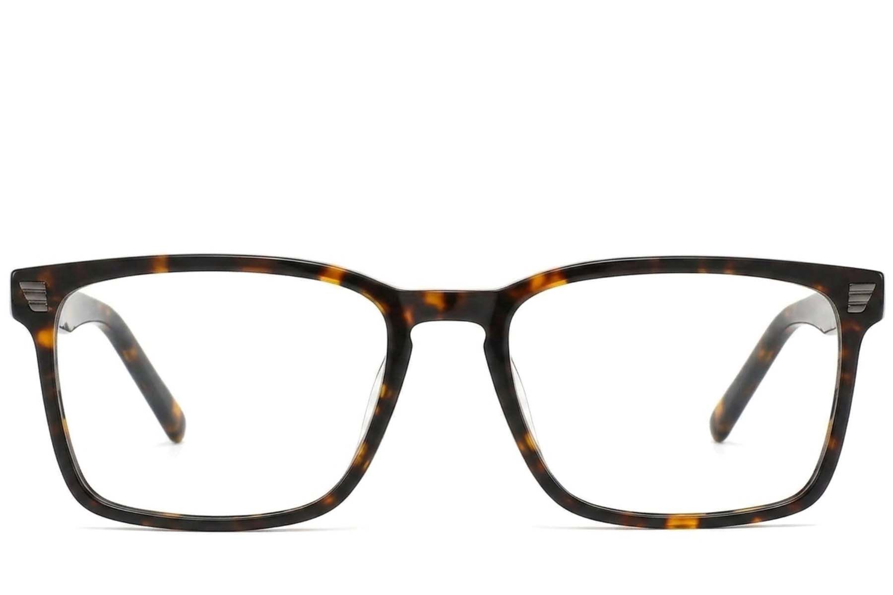 Rectangular Tortoiseshell Acetate Glasses #BS2425-2066