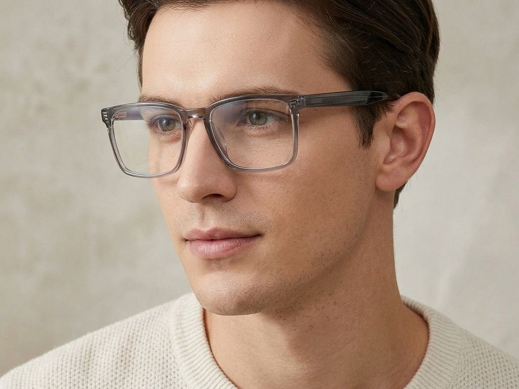 Bicchieri rettangolari in acetato grigio #BS2425-2068
