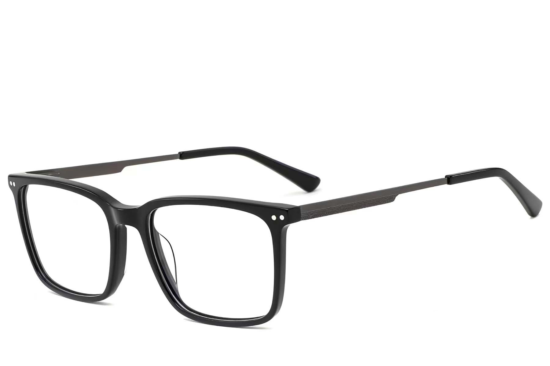 Rectangular Black Acetate Glasses #BS2425-2070