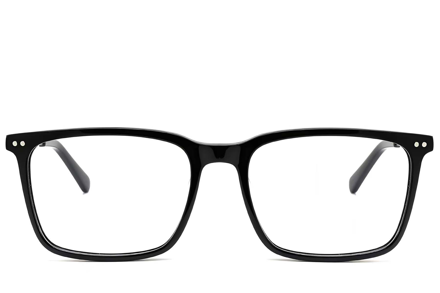 Rectangular Black Acetate Glasses #BS2425-2070