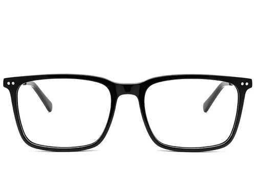 Lunettes rectangulaires en acétate noir #BS2425-2070