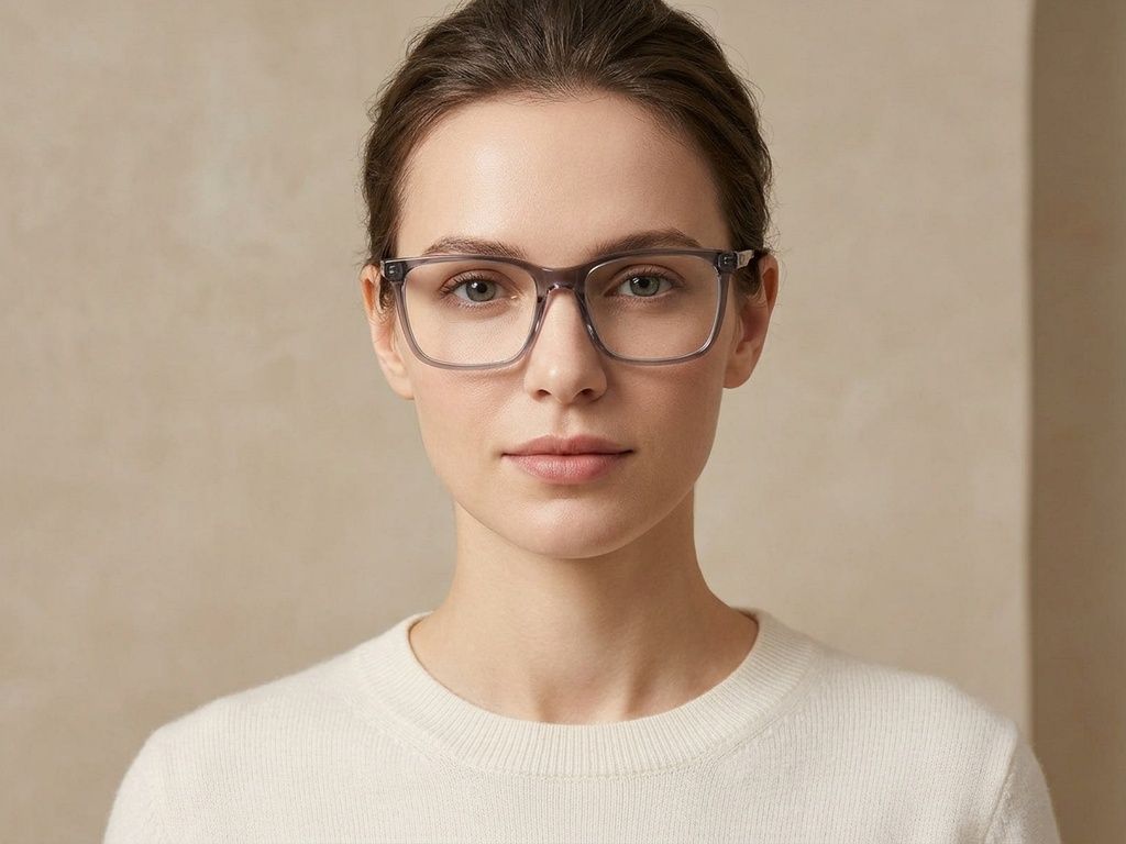 Rectangular Grey Acetate Glasses #BS2425-2077