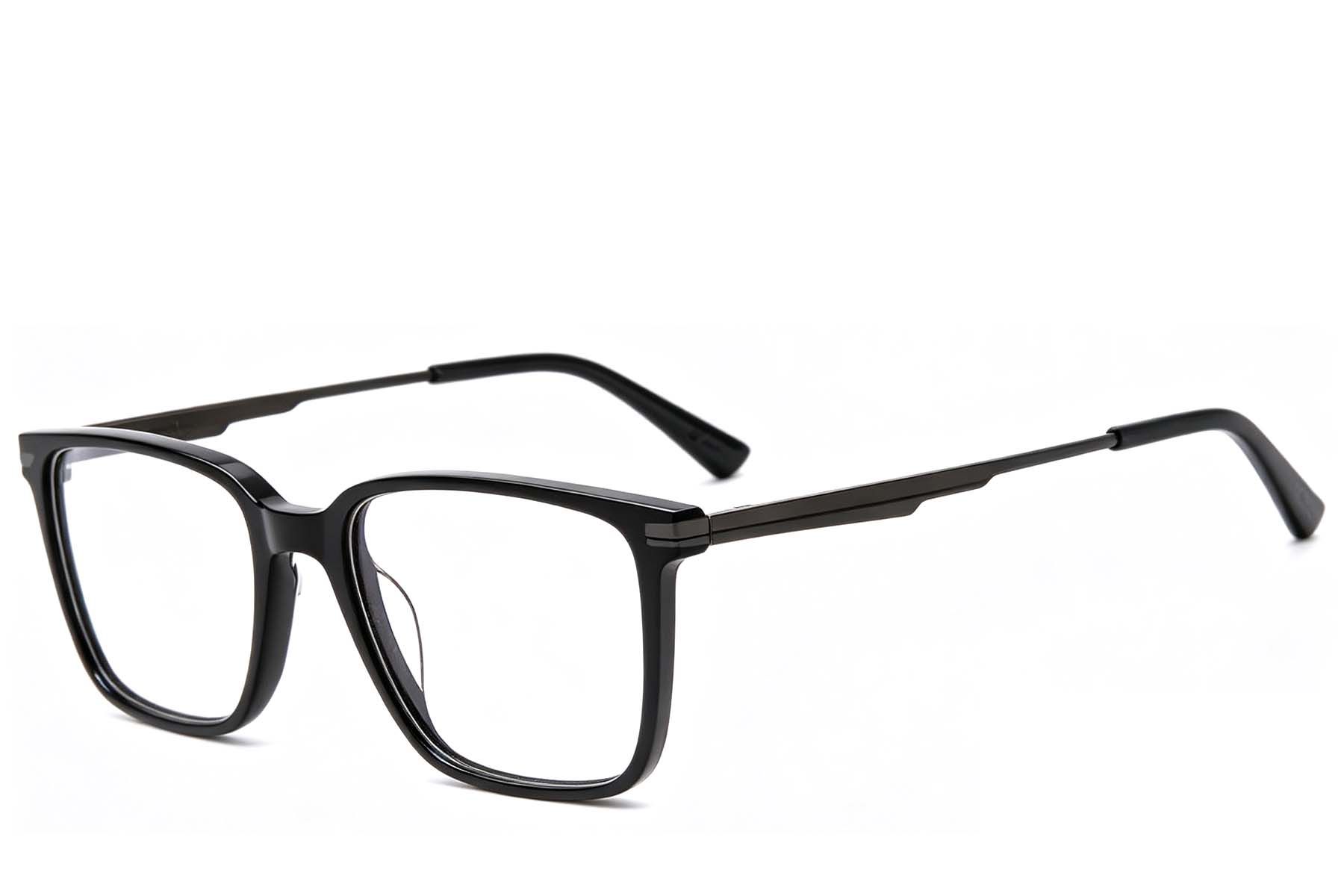 Vasos rectangulares de acetato negro #BS2425-2080