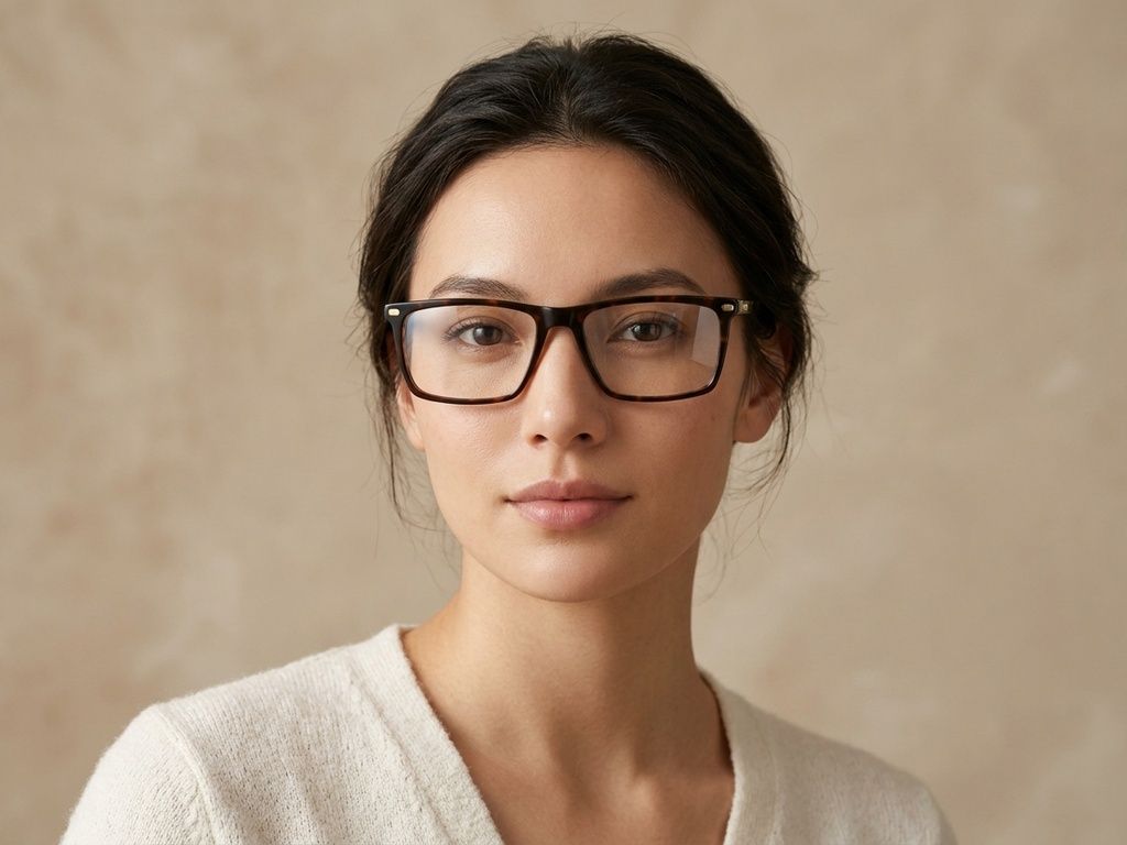 Lunettes rectangulaires en acétate écaille de tortue #BS2425-2083