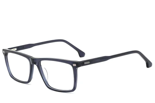 Lunettes rectangulaires en acétate bleu #BS2425-2084