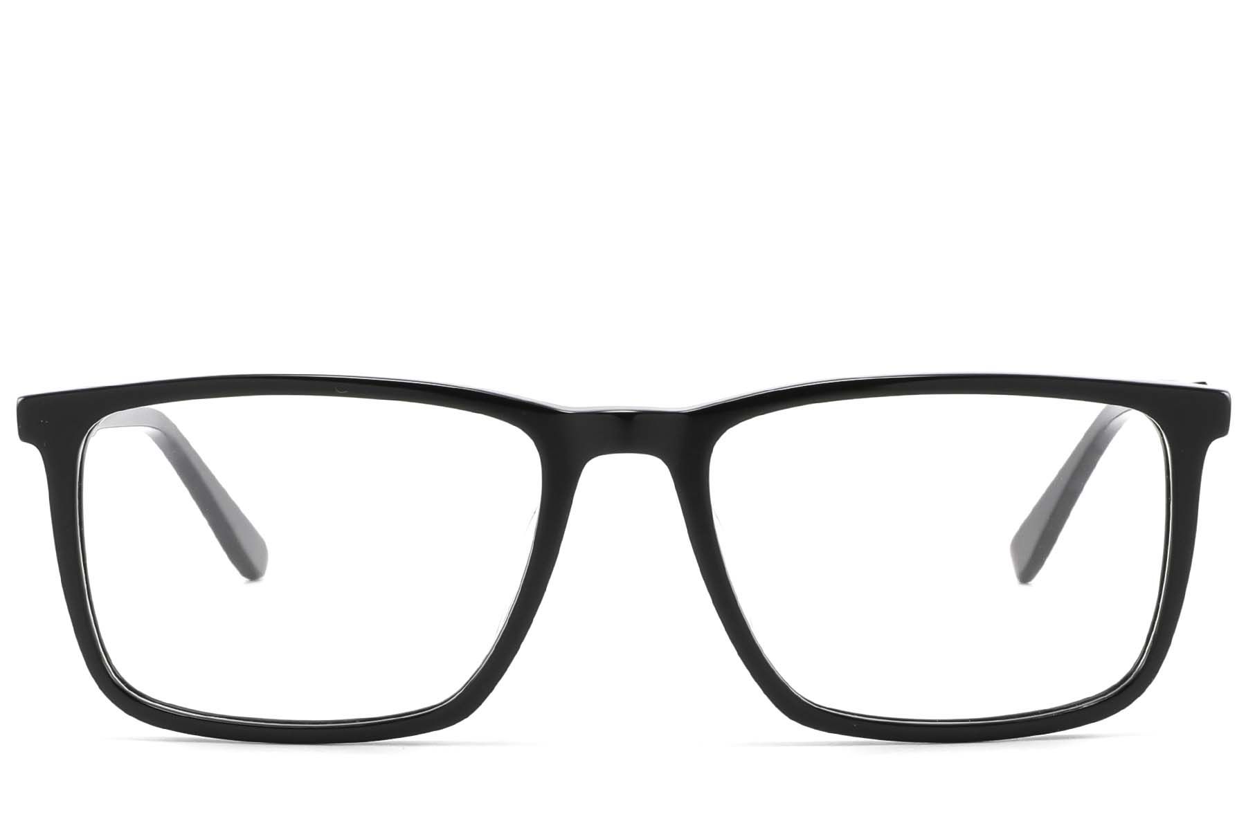 Rectangular Black Acetate Glasses #BS2425-2086