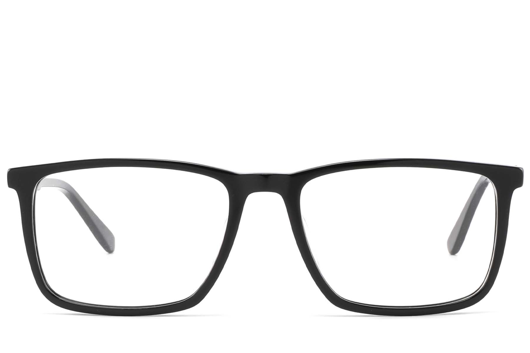 Rectangular Black Acetate Glasses #BS2425-2087