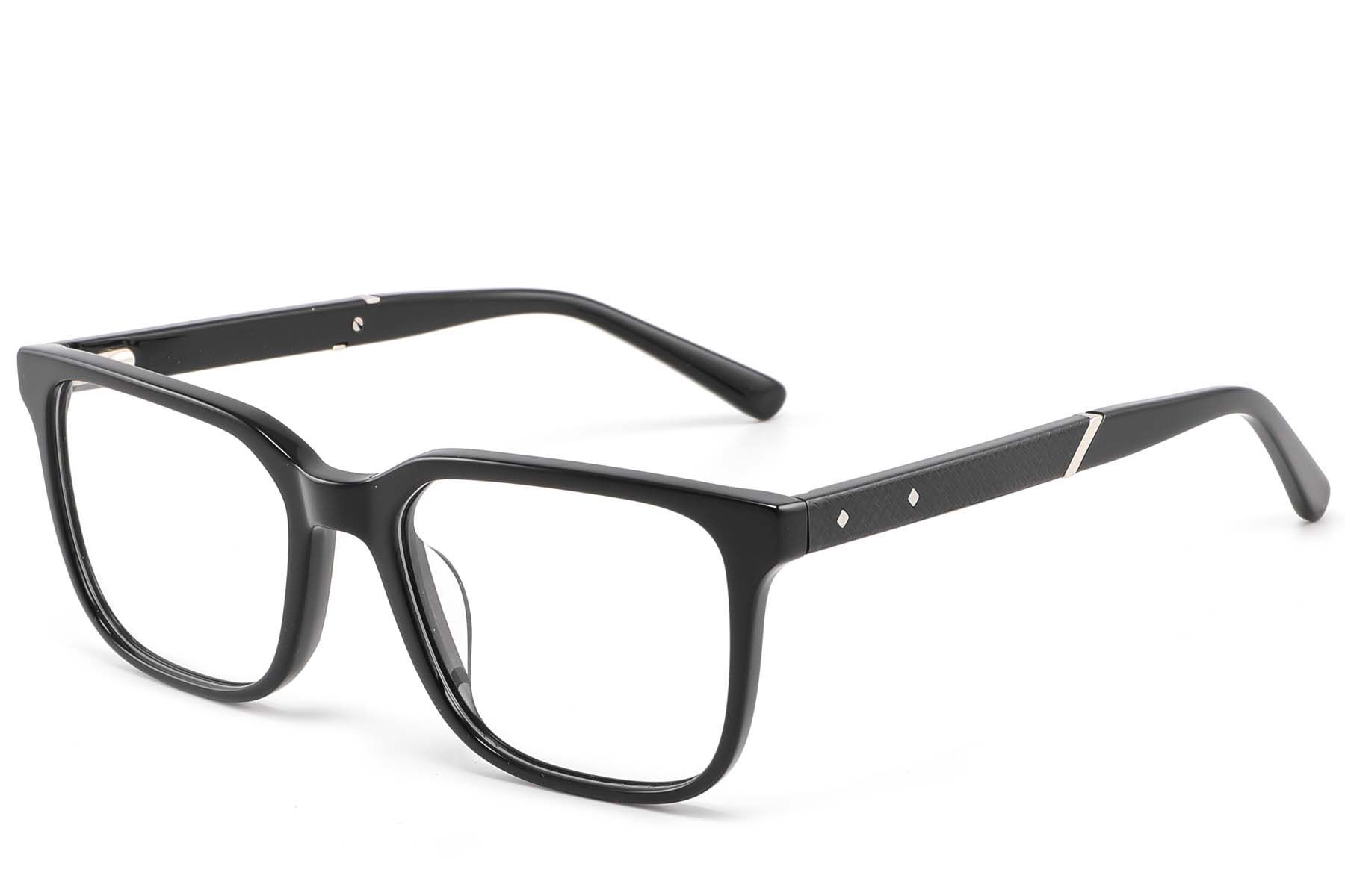 Vasos rectangulares de acetato negro #BS2425-2090