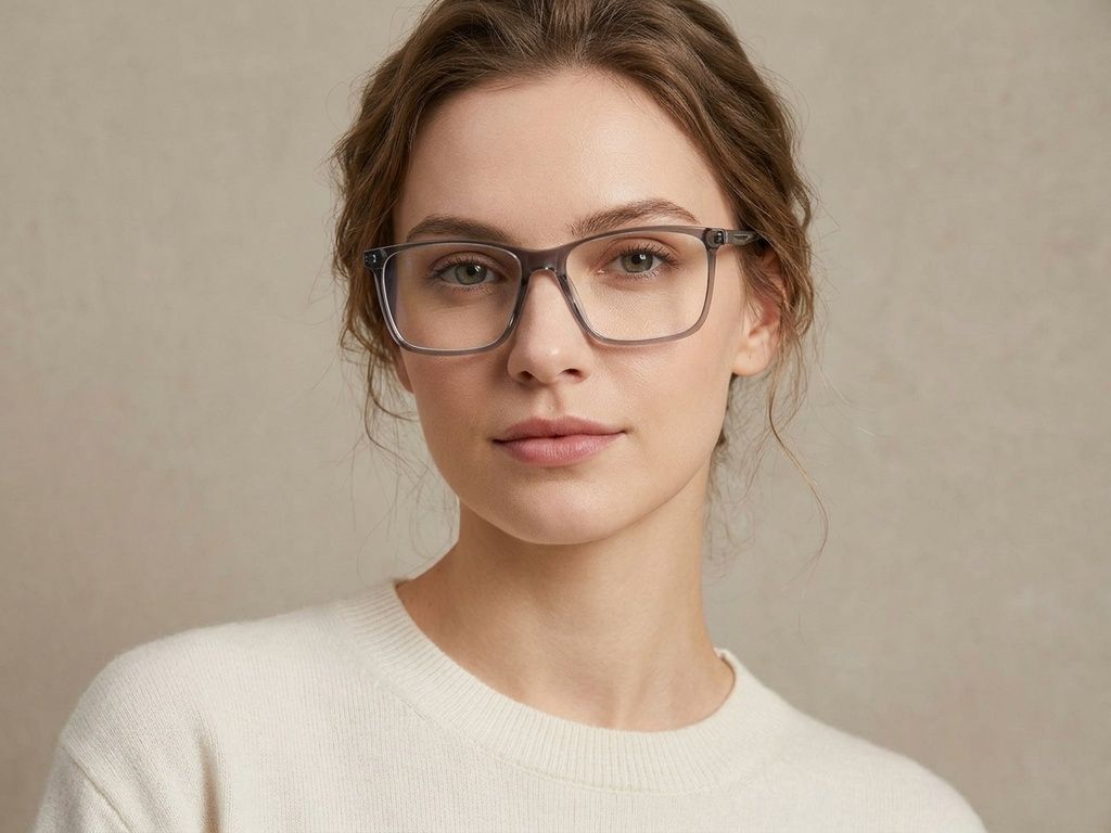 Bicchieri rettangolari in acetato grigio #BS2425-2095