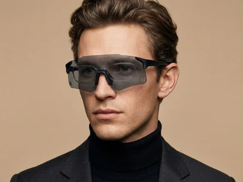 Lunettes de soleil aviateur en plastique noir #BS2426-0001