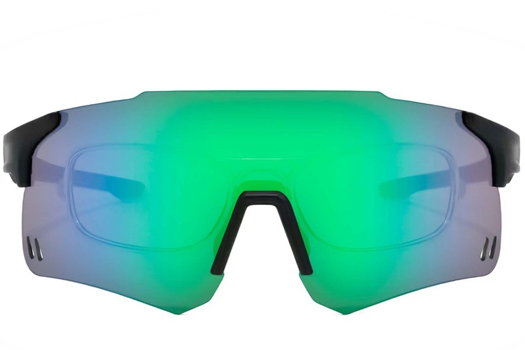 Gafas de sol de aviador de plástico negro #BS2426-0002