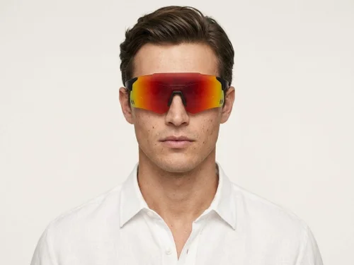 Gafas de sol de aviador de plástico negro #BS2426-0003