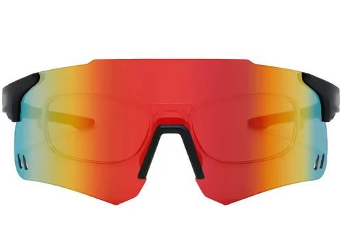 Gafas de sol de aviador de plástico negro #BS2426-0003