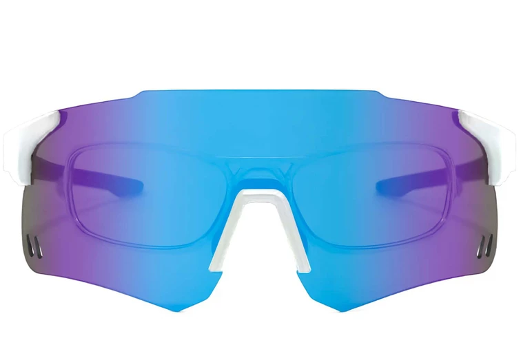 Occhiali da sole modello aviatore in plastica bianca #BS2426-0004