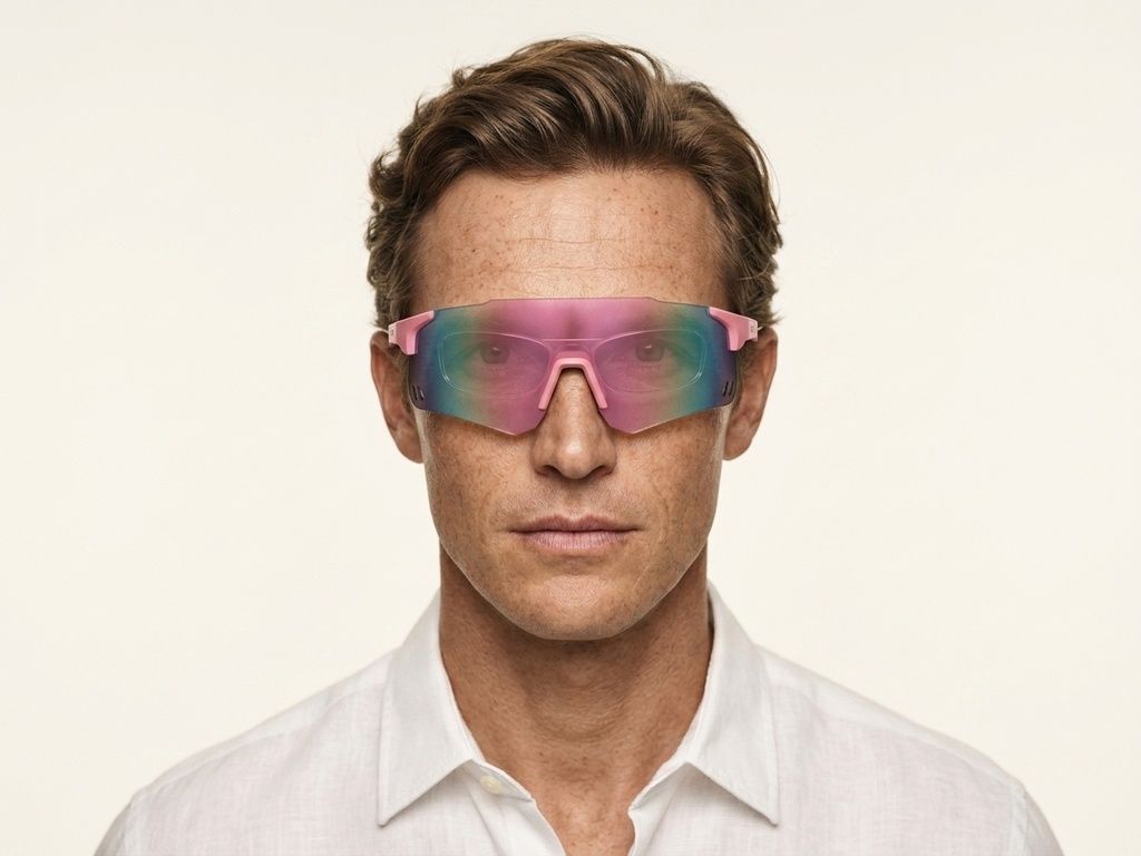 Pilotensonnenbrille aus rosa Kunststoff #BS2426-0005