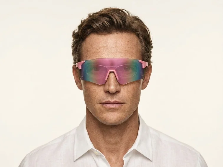 Aviator Pink Plastic Sunglasses #BS2426-0005