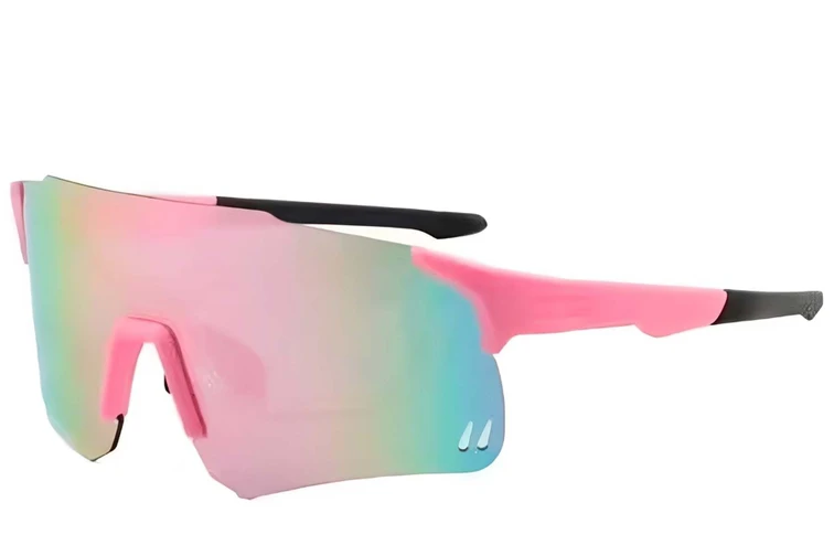 Lunettes de soleil aviateur en plastique rose #BS2426-0005