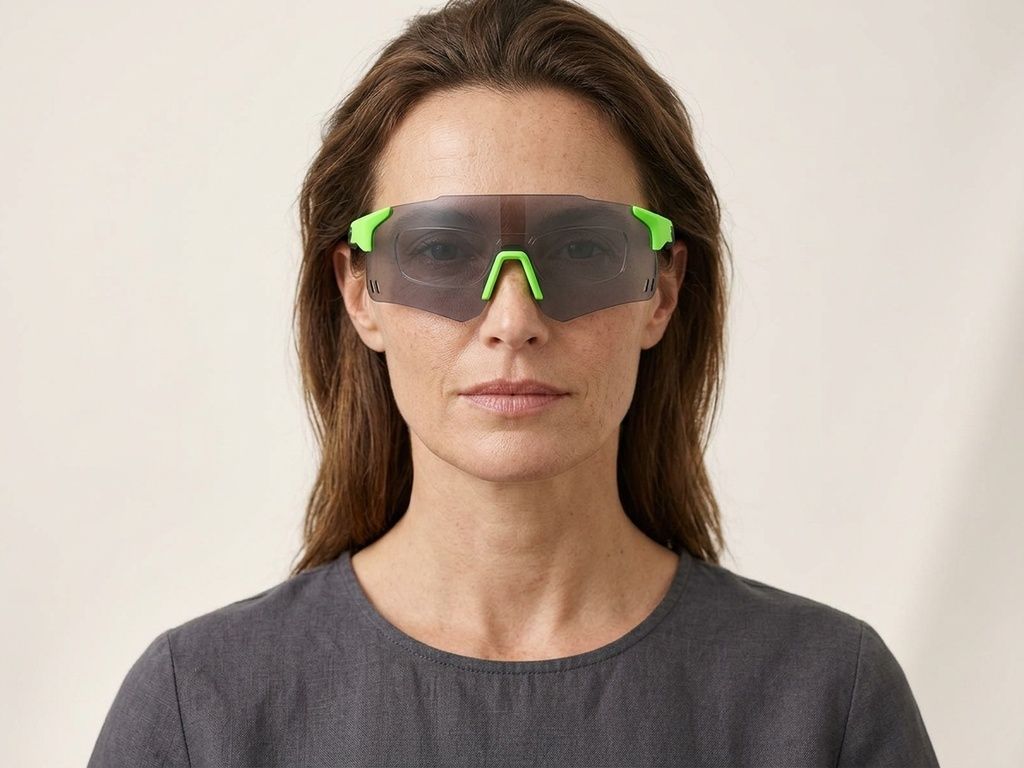 Pilotensonnenbrille aus grünem Kunststoff #BS2426-0006