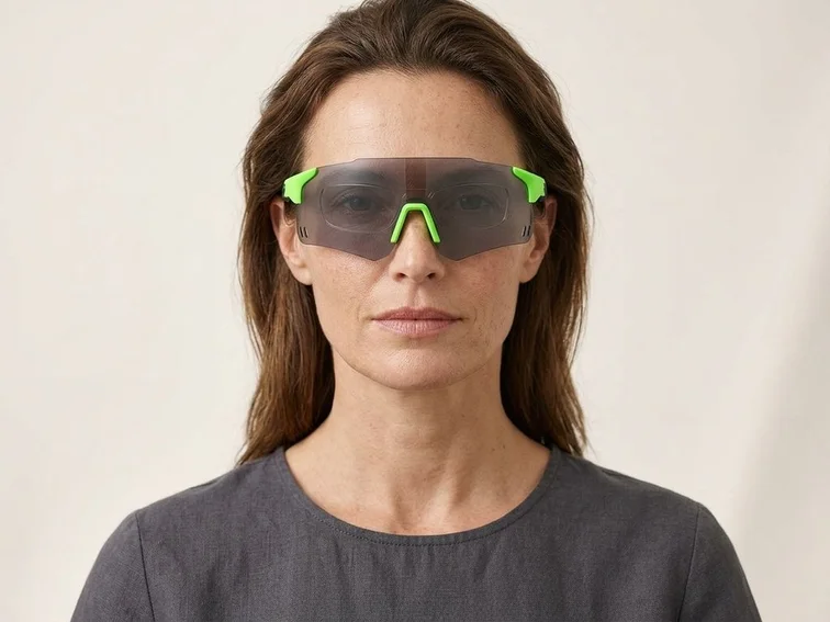 Gafas de sol de plástico verde aviador # BS2426-0006