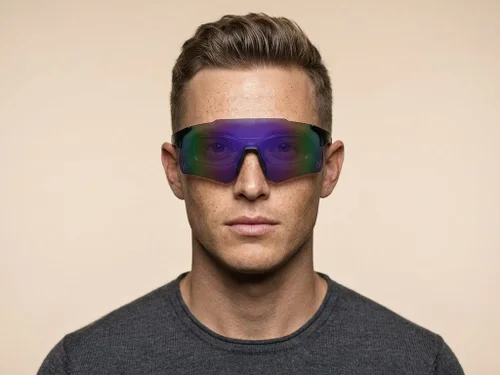 Gafas de sol de aviador de plástico negro #BS2426-0007