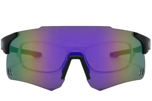 Gafas de sol de aviador de plástico negro #BS2426-0007