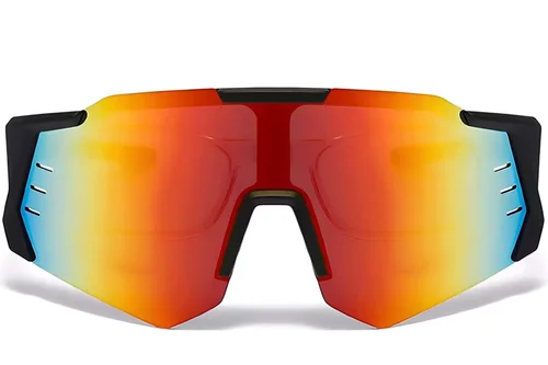 Lunettes de soleil aviateur en plastique noir #BS2426-0009