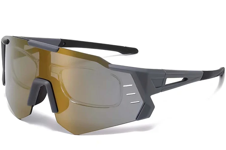 Lunettes de soleil aviateur en plastique gris #BS2426-0011