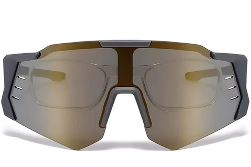 Gafas de sol de plástico gris aviador #BS2426-0011