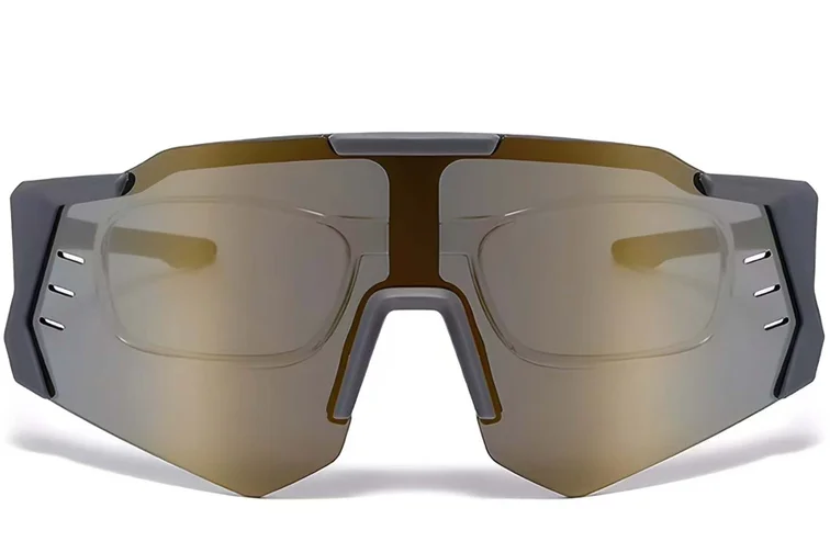 Lunettes de soleil aviateur en plastique gris #BS2426-0011