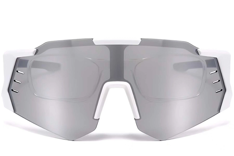 Aviator White Plastic Sunglasses #BS2426-0012