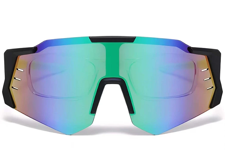 Gafas de sol de aviador de plástico negro #BS2426-0013