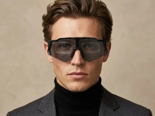 Gafas de sol de aviador de plástico negro #BS2426-0014