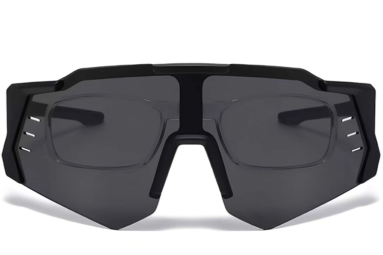 Aviator Black Plastic Sunglasses #BS2426-0014